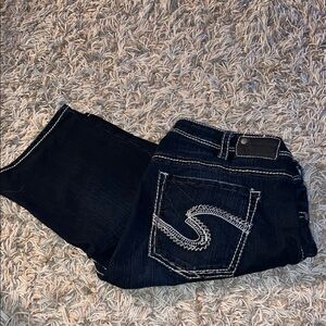 Silver Jeans Dark Indigo Cropped Women's Jeans